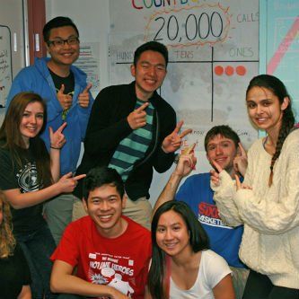 Students celebrating together