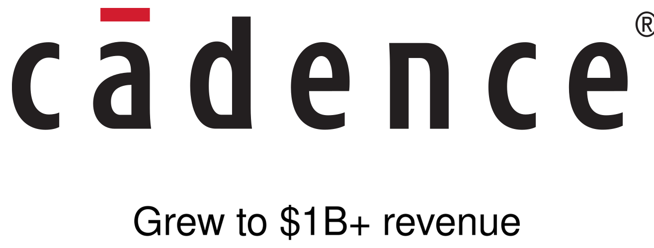 Cadence logo — grew to $1B+ revenue