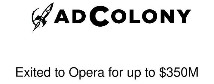 AdColony logo — exited to Opera for up to $350M